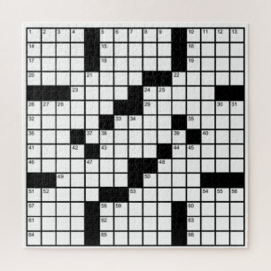 Quebra-cabeça Jogo de Palavras Cruzadas Preto e Branco Divertido