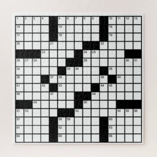 Quebra-cabeça Jogo de Palavras Cruzadas Preto e Branco Divertido