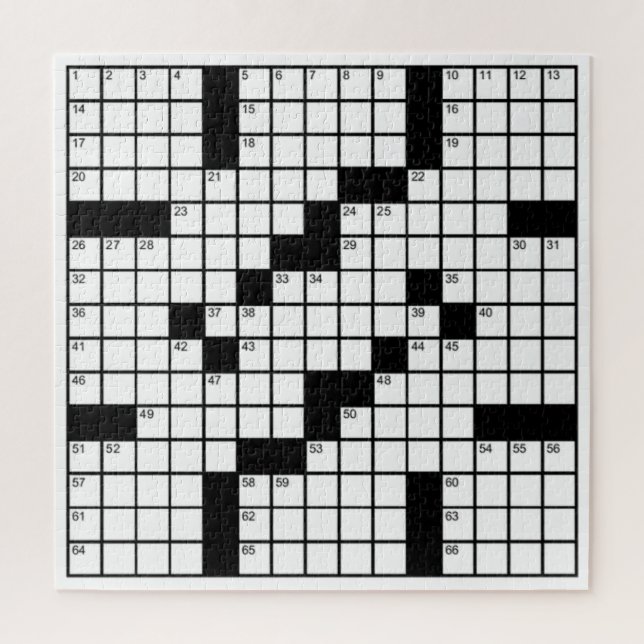 Quebra-cabeça Jogo de palavras cruzadas preto e branco engraçado (Vertical)