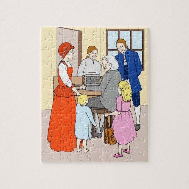 Quebra-cabeça Johann Sebastian Bach puzzle para meninos (Vertical)