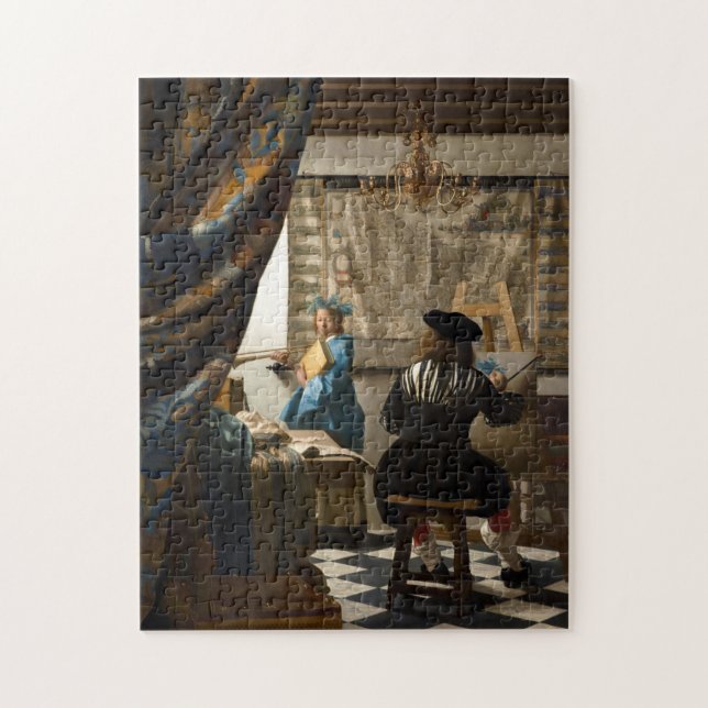 Quebra-cabeça Johannes Vermeer - A Alegoria da Pintura (Vertical)