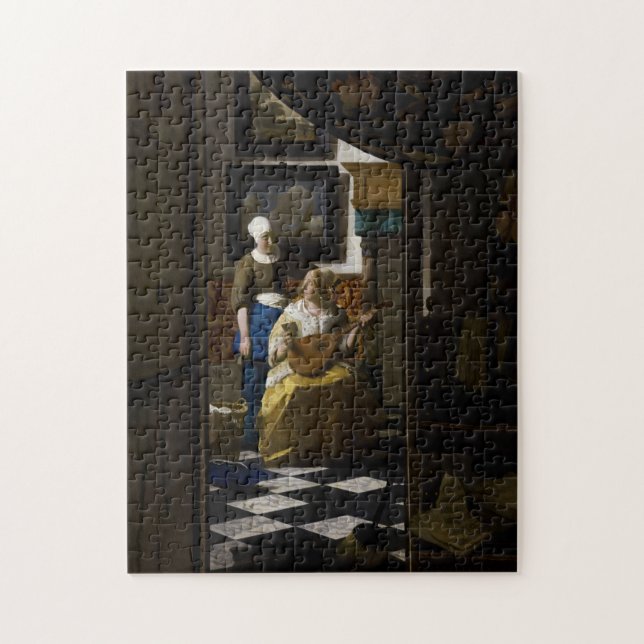 Quebra-cabeça Johannes Vermeer - A Carta do Amor (Vertical)