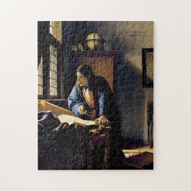 Quebra-cabeça Johannes Vermeer - A Geógrafa (Vertical)