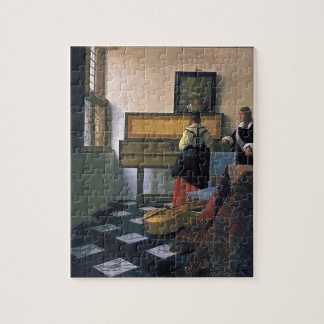 Quebra-cabeça Johannes Vermeer - a lição de música (Vertical)