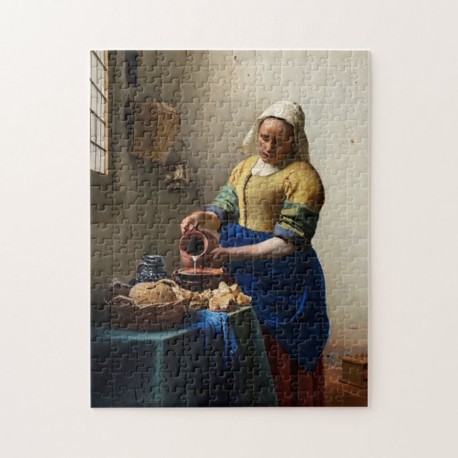 Quebra-cabeça Johannes Vermeer - A Milkmaid (Vertical)