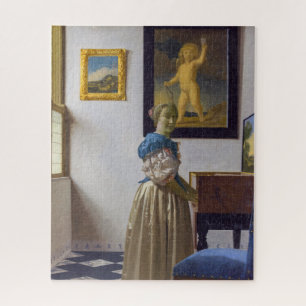 Quebra-cabeça Johannes Vermeer - Dama de pé em uma Virgínia
