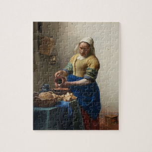 Quebra-cabeça Johannes Vermeer é a Milkmaid