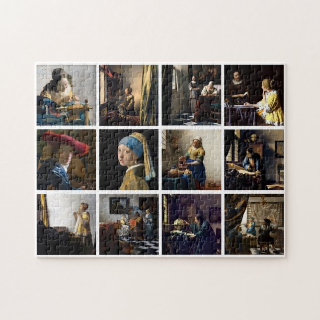 Quebra-cabeça Johannes Vermeer - Grelha de Mastercastas (Horizontal)
