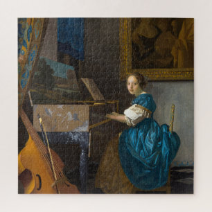 Quebra-cabeça Johannes Vermeer - Lady Seated at a Virginal