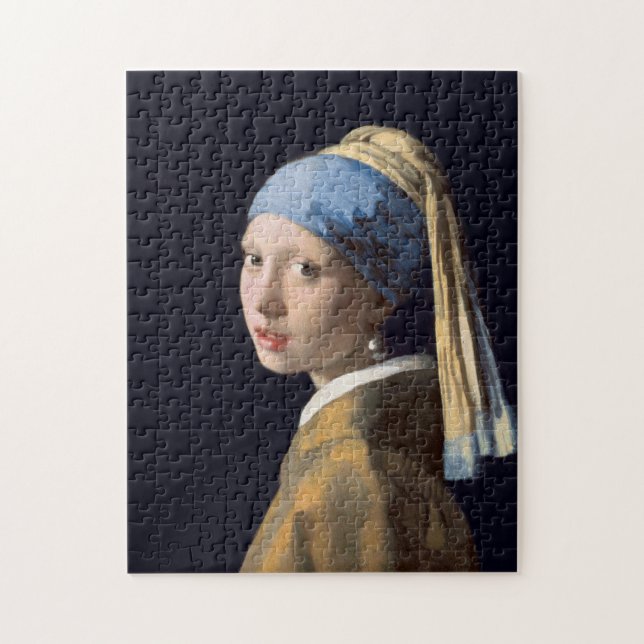Quebra-cabeça JOHANNES VERMEER - Menina com um brinco 1665 da (Vertical)