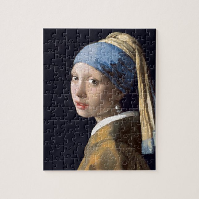 Quebra-cabeça Johannes Vermeer - menina com um brinco da pérola (Vertical)