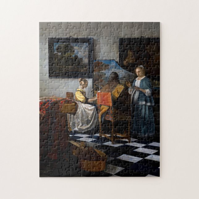 Quebra-cabeça Johannes Vermeer - O concerto (Vertical)
