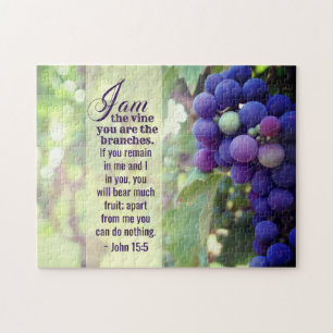 Quebra-cabeça John 15:5 Eu sou o Vine Você é a Bíblia dos Bra