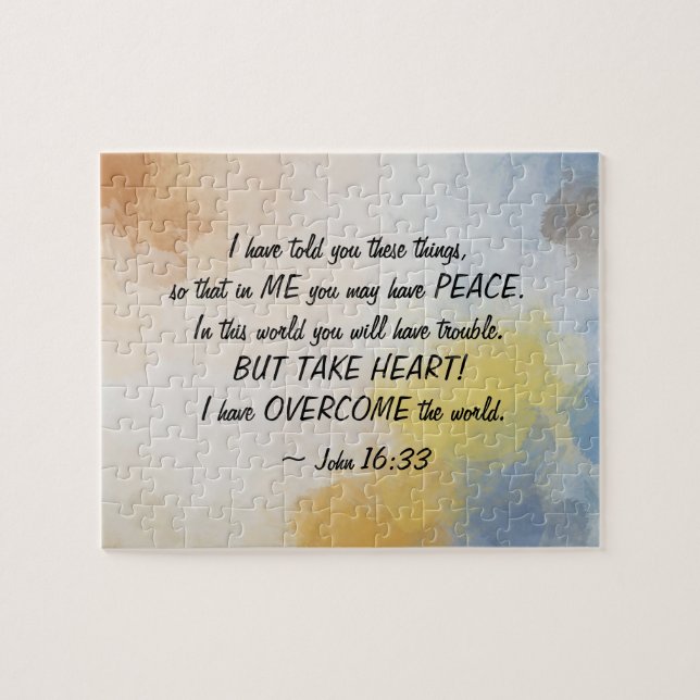 Quebra-cabeça John 16:33 I Have OVERCOME the World! (Horizontal)