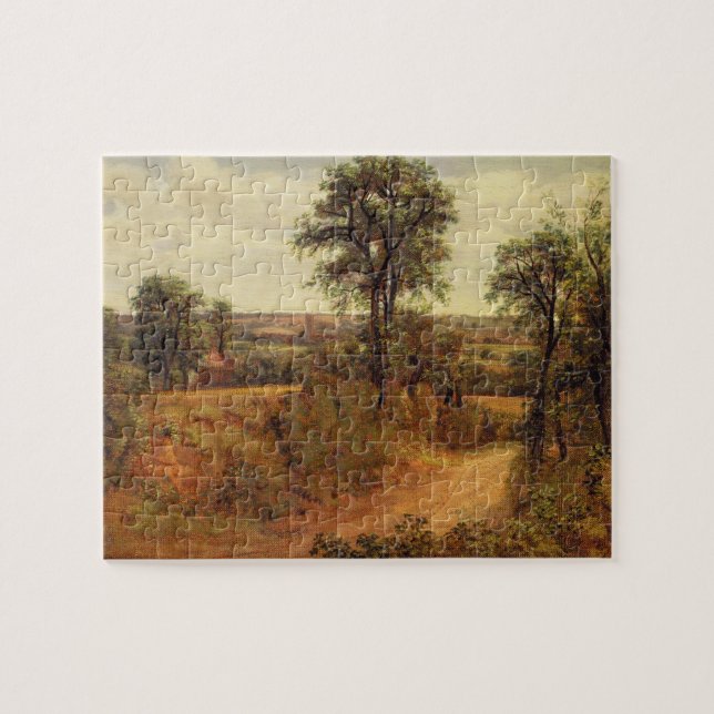 Quebra-cabeça John Constable | Uma faixa perto de Dedham, c.1802 (Horizontal)