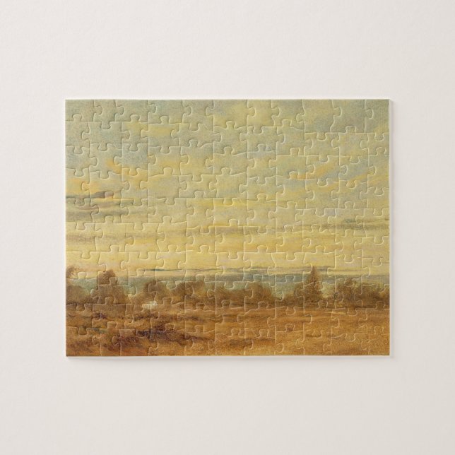 Quebra-cabeça John Constable | Verão - Paisagem da noite (petról (Horizontal)