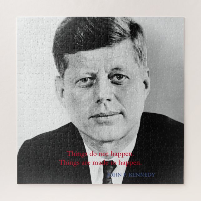 Quebra-cabeça John F. Kennedy Cita coisas que não acontecem (Vertical)