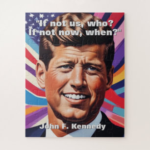 Quebra-cabeça John F. Kennedy Cita Inspiração Motivacional