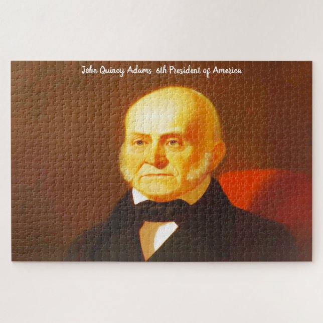 Quebra-cabeça John Quincy Adams 6 presidente da América. (Horizontal)