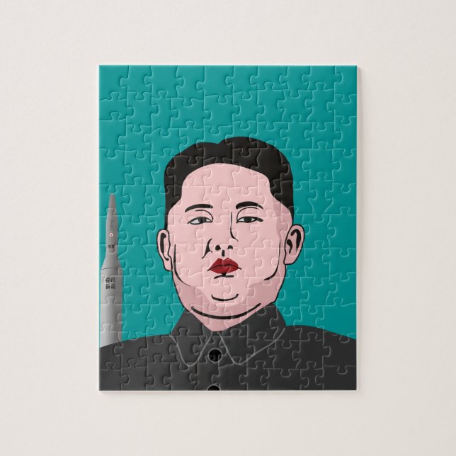 Quebra-cabeça Jong-un de Kim & míssil nuclear (Vertical)