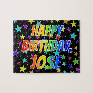 Quebra-cabeça "JOSE" Nome, Diversão "FELIZ ANIVERSÁRIO"
