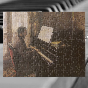 Quebra-cabeça Jovem Tocando Piano por Gustave Caillebotte