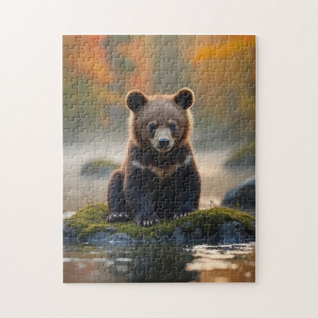 Quebra-cabeça Jovem Urso no outono (Vertical)