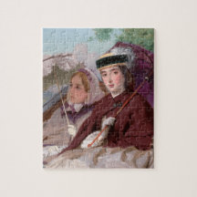 Jovens Elegantes a andar numa Carruagem