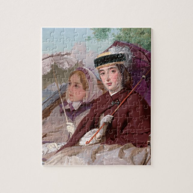 Quebra-cabeça Jovens Elegantes a andar numa Carruagem (Vertical)