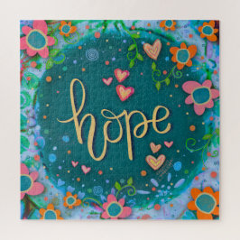 Quebra-cabeça Joyful Trendy Hope Heart Inspirividade Floral