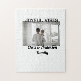 Quebra-cabeça Joyful Vibes pai filho da família Natal p