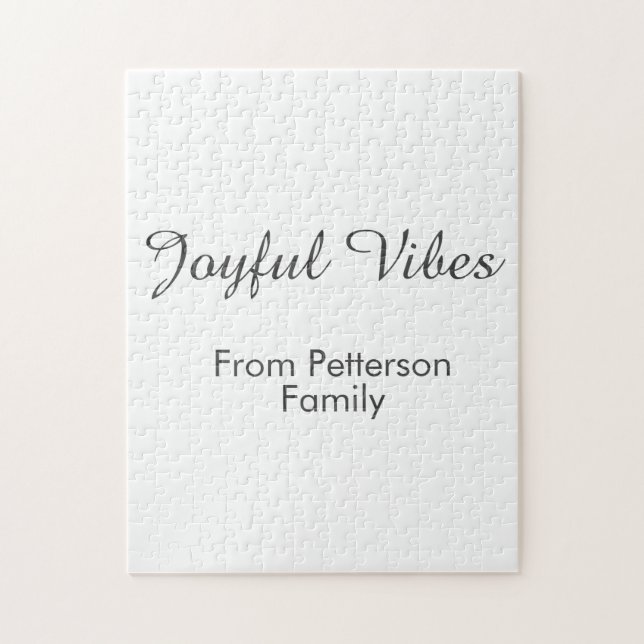 Quebra-cabeça Joyful Vibes red Christmas add family name date  (Vertical)