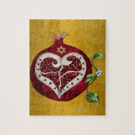 Quebra-cabeça Judaica Pomegranate Heart Hanukkah Rosh Hashanah