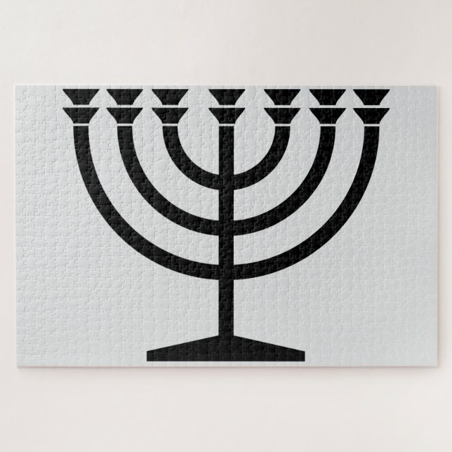 Quebra-cabeça Judeu Menorah (Símbolo do Judaísmo) (Horizontal)