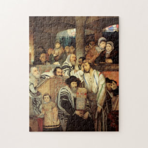 Quebra-cabeça Judeus Rezando por Maurycy Gottlieb - Circa 1878