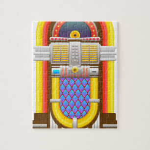 Quebra-cabeça jukebox antiquada