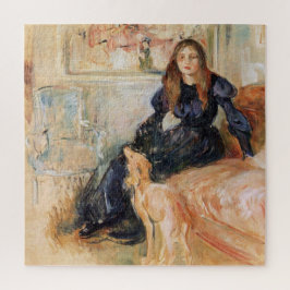 Quebra-cabeça Julie Manet e seu Greyhound (por Berthe Morisot)