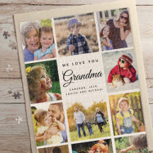 Jumbo Family Photo Collage Grandma WE LOVE YOU