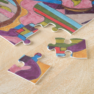 Quebra-cabeça "Jungle Stripes I" Abstrato Art