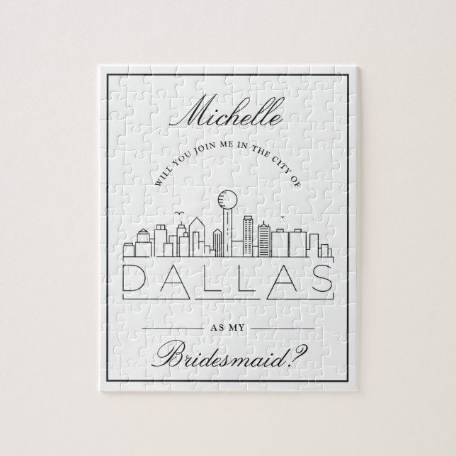 Quebra-cabeça Junte-Se A Mim Em Dallas Bridesmaid Request Jigsee (Vertical)