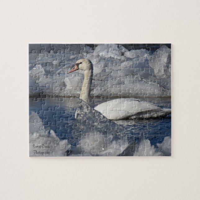 Quebra-cabeça Juvenil Swan no rio Icey (Horizontal)