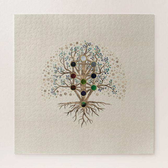 Quebra-cabeça Kabbalah A Árvore da Vida na canvas (Vertical)