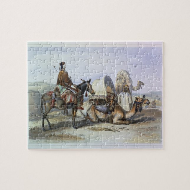 Quebra-cabeça Kafila com um camelo que carrega um Hodesh, (Horizontal)