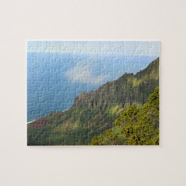 Quebra-cabeça Kalalau Lookout - Kauai, Havaí - 8x10 - 110 pcs. (Horizontal)