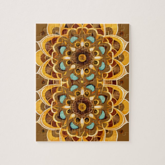 Quebra-cabeça Kaleidoscópio Vintage Mandala (Vertical)