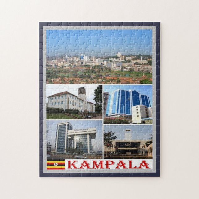 Quebra-cabeça Kampala - Mosaico - Uganda - (Vertical)