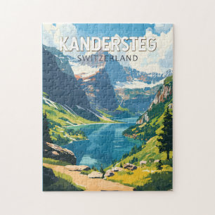 Quebra-cabeça Kandersteg Suiça Art Vintage