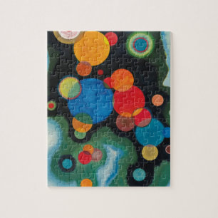 Quebra-cabeça Kandinsky aprofundou o óleo de Abstrato de impulso