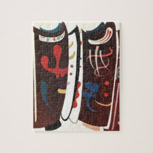 Quebra-cabeça Kandinsky Brown com Abstrato suplementar