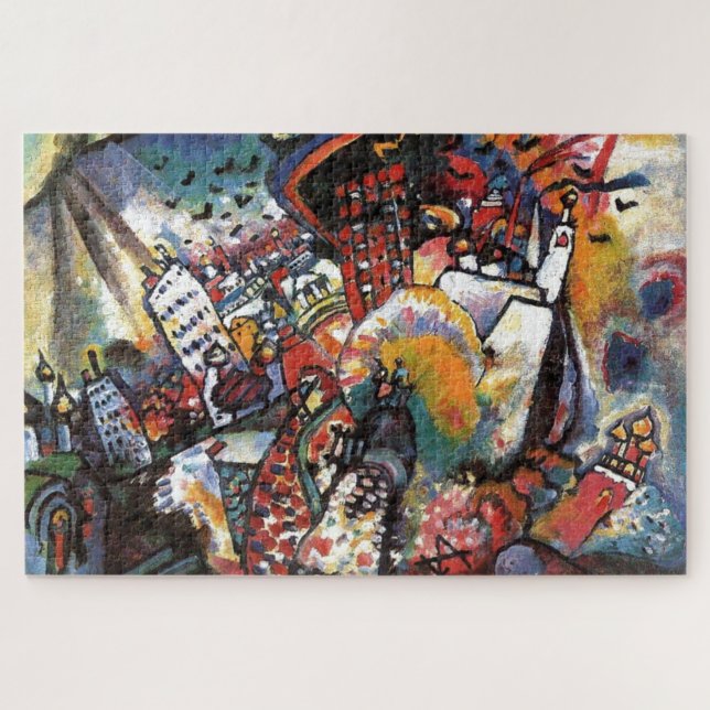 Quebra-cabeça Kandinsky Moscou I Cityscape Abstrato Painting (Horizontal)